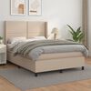 vidaXL Boxspringbett Matratze Cappuccino-Braun 140x190cm Kunstleder