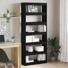 vidaXL B&uuml;cherregal mit Regal Schwarz 80 x 30 x 198 cm Holzwerkstoff