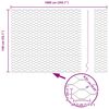 vidaXL Zaunpfosten Grau 10 x 1,4 m (25 mm Maschen) Stahl und PVC