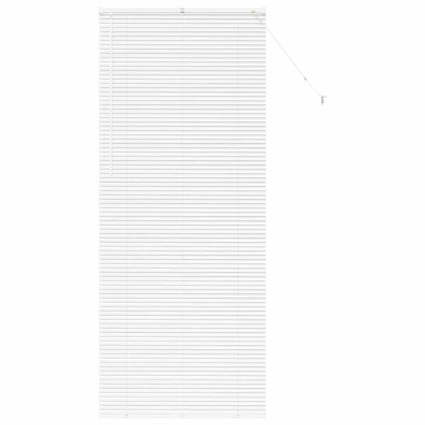 vidaXL Balkenjalousien mit Vorh&auml;ngen Wei&szlig; 220 x 90 cm Aluminium