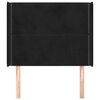 vidaXL Kopfteil mit Ohren Schwarz 83x16x118/128 cm Samt
