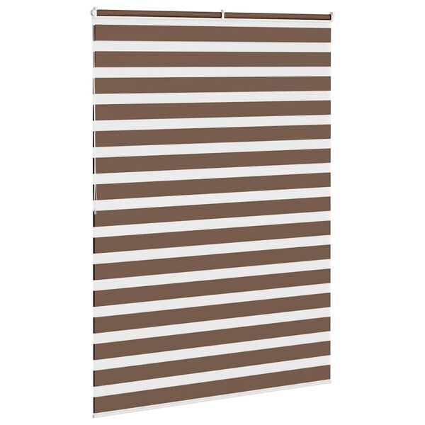 vidaXL Doppelrollo Braun 160x200 cm Stoffbreite 155,9 cm Polyester