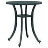 vidaXL Gartentisch Gr&uuml;n &Oslash;48x53 cm Aluminiumguss