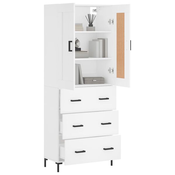 vidaXL Highboard Wei&szlig; 69,5x34x180 cm Holzwerkstoff