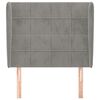 vidaXL Kopfteil mit Ohren Hellgrau 83x23x118/128 cm Samt