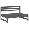 vidaXL 5-tlg. Garten-Lounge-Set Grau Massivholz Kiefer