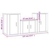 vidaXL 3-tlg. TV-Schrank-Set Sonoma-Eiche Holzwerkstoff