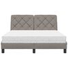 vidaXL Bett mit Matratze Taupe 140x200 cm Stoff