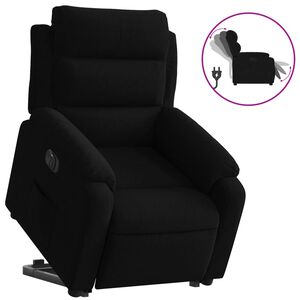 vidaXL Relaxsessel mit Aufstehhilfe Elektrisch Schwarz Samt
