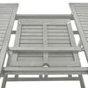 vidaXL Gartentisch Grau 200x100x75 cm Massivholz Akazie