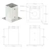 vidaXL Pfostenanker 4 Stk. Verzinktes Metall 91 mm