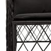 vidaXL 9-tlg. Garten-Essgruppe mit Kissen Schwarz Poly Rattan