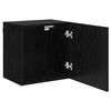 vidaXL TV-Wandregale 2 pcs Schwarz Eichen-Optik 40,5x30x40cm