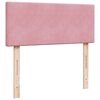 vidaXL Boxspringbett mit Matratze Rosa 120x200 cm Samt