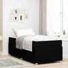 vidaXL Bettrahmen mit Matratze Schwarz 80 x 200 cm Stoff