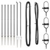vidaXL Zaunpfosten 7 pcs Grau Stahl