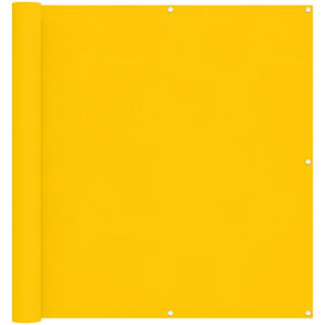 vidaXL Balkonsichtschutz 110 x 500 cm Oxford-Stoff Rechteckig Gelb