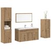 vidaXL 4-tlg. Badm&ouml;bel-Set Artisan-Eiche Holzwerkstoff