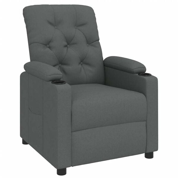 vidaXL Relaxsessel Dunkelgrau Stoff