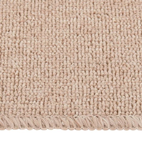 vidaXL Antirutsch Stufenmatten 15 Stk. 75x20 cm Beige Rechteckig