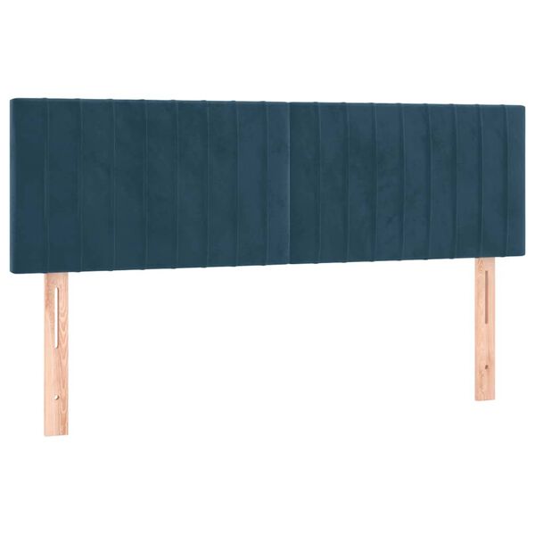 vidaXL Kopfteile 2 Stk. Dunkelblau 72x5x78/88 cm Samt