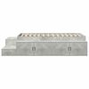 vidaXL Aufbewahrungsbettgestell Beton Grau 80 cm Holzwerkstoff