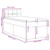 vidaXL Boxspringbett mit Matratze Blau 100x200 cm Stoff