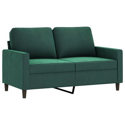 vidaXL 2-Sitzer-Sofa Dunkelgrün 120 cm Samt