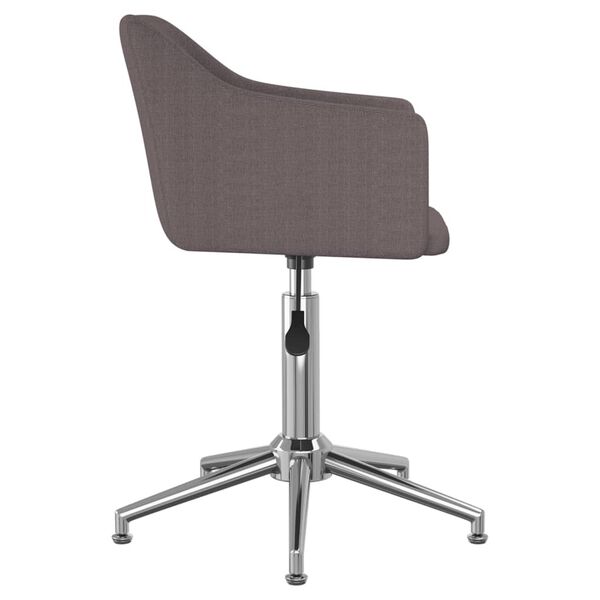 vidaXL Esszimmerstuhl Drehbar Taupe Stoff