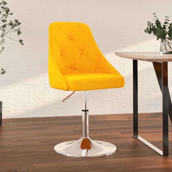 vidaXL Barhocker Senfgelb Stoff