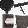 vidaXL Garten Essgruppe 5 pcs Braun und Schwarz PE-Rattan