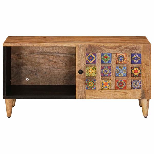 vidaXL Couchtisch Natur 80 x 50 x 40 cm Massivholz Mango