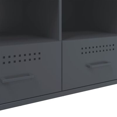 vidaXL TV-Schrank Anthrazit 100,5x39x50,5 cm Stahl