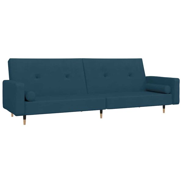 vidaXL Schlafsofa 2-Sitzer mit 2 Kissen Dunkelgr&uuml;n Samt