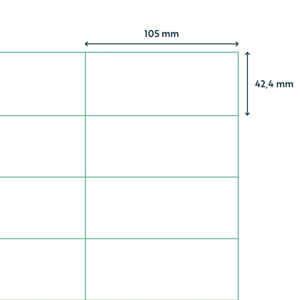 rillprint Selbstklebende Aufkleber Etiketten 105x42,4 mm 500 Blatt Wei&szlig;