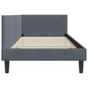 vidaXL Eckbettgestell Dunkelgrau 90 cm x 200 cm SamtundSperrholz