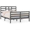 vidaXL Massivholzbett Grau 140x190 cm