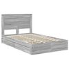 vidaXL Aufbewahrungsbett Graues Sonoma 135 x 190 cm Holzwerkstoff