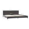 vidaXL Bettgestell Grau Kunstleder 180x200 cm