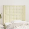vidaXL Kopfteil mit Ohren Creme 83x16x118/128 cm Kunstleder