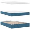 vidaXL Ottoman-Bett mit Matratze & LEDs Dunkelblau 140x190 cm Samt