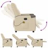 vidaXL Massagesessel Creme Stoff