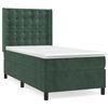 vidaXL Boxspringbett mit Matratze Dunkelgr&uuml;n 100x200 cm Samt