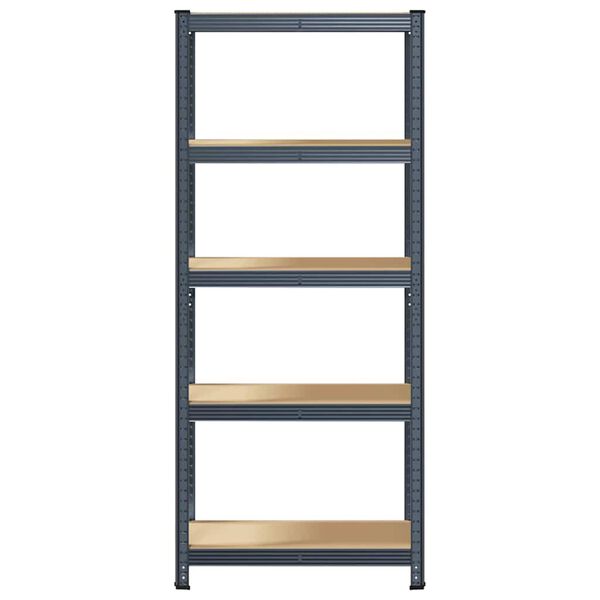 vidaXL Lagerregal mit 5 B&ouml;den Anthrazit Stahl & Holzwerkstoff