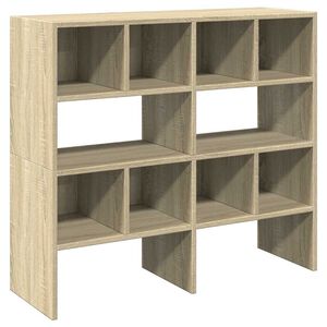 vidaXL Schuhregale 2 Stk. Stapelbar Sonoma-Eiche 89,5x30x40 cm