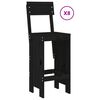 vidaXL 9-tlg. Gartenbar-Set Schwarz Massivholz Kiefer