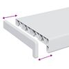 vidaXL Fensterbank Wei&szlig; 80 x 25 x 4,5 cm PVC
