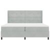 vidaXL Boxspringbett mit Matratze Hellgrau 200 x 200 cm Samt