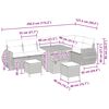 vidaXL Gartensofa-set mit Kissen mit Kissen 9 pcs Schwarz Poly Rattan