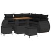 vidaXL Gartensofa-set 8 stk. 7-Sitzanzahl Schwarz Poly-Rattan